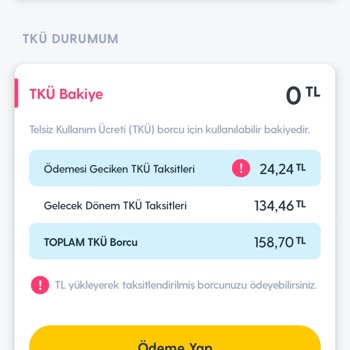 Turkcell Yanlış Tkü Borcu