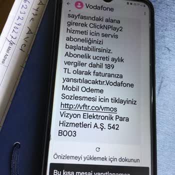 Vodafone ClickNplay2 Sn. Yetkilisi,