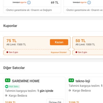 Trendyol Üründe İndirimin Eklenmemesi