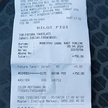 MoneyPay Uygulaması Bakiye Yüklenmemesi