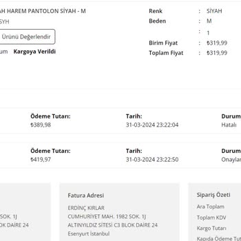 Betül Babacan Butik Ürün Teslimatında Yaşanan Sorunlar Ve İletişim Eksikliği