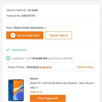 Xiaomi Redmi 9C Telefon