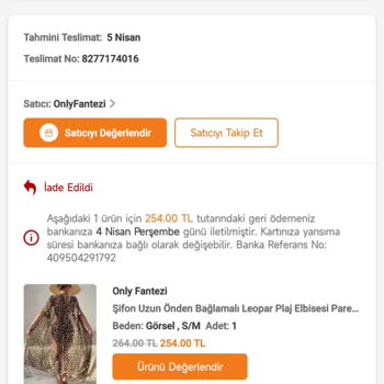Trendyol Only Fantezi Satıcısı Şikayeti
