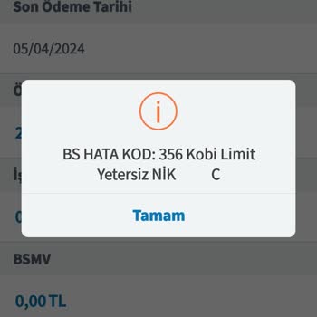 Halkbank KOBİ Limit Yetersiz Hatası.