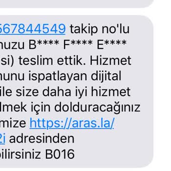 Ürün Kaybı Teslimatta Aras Kargo