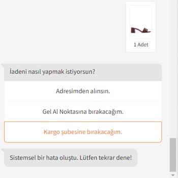 Trendyol İade Kargo Kodu Alamıyorum