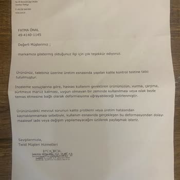 Twist Ürününe Sahip Çıkmadı -Kullanıcı Hatası Yazıp Geri Gönderdi