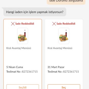 Trendyol GO Üzerinden Yemek Siparişi Verdim İadem Yapılmadı