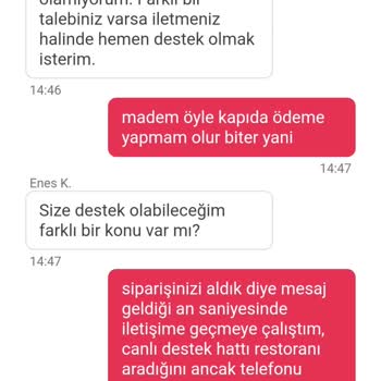 Yemeksepeti Siparişimi İptal Etmiyor