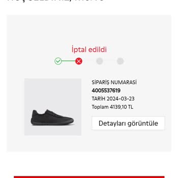 Camper Markasi İademi Gerçekleştirmedi