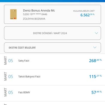 Denizbank Satış Faizi Nedir