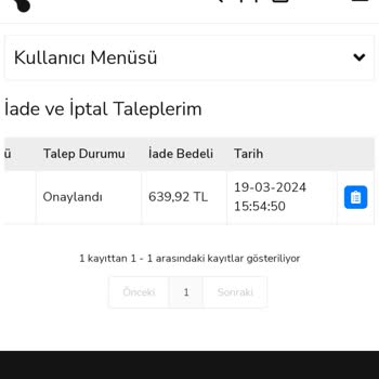 Spigen Türkiye Ürün İptali Sonrası İade Beklentisi