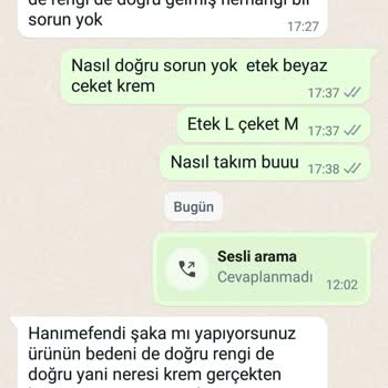 Modamafra Dan Aldığım Takımın Bedeni Yanlış Geldi İade Almıyorlar