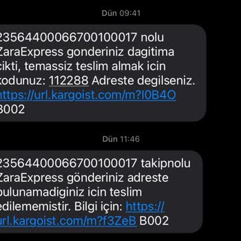Kargoist'in Zara Ürünlerini Teslim Etmemesi
