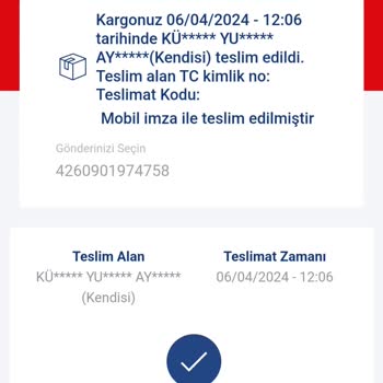Aras Kargo Tarafıma Teslim Etmediği Kargo