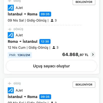 AJet (Anadolu Jet) İstanbul-Roma Uçuş Bileti Karmaşası Ve İletişim Sorunu