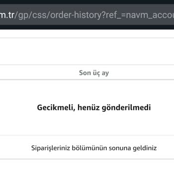 Amazonun Göndermediği Sipariş