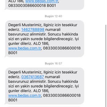 Boğaziçi Elektrik - BEDAŞ Müşteri Hizmetleri Geri Dönüş Yapmıyor