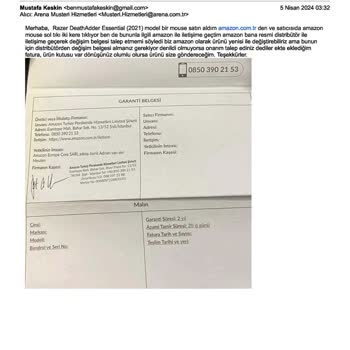 Amazon.com.tr Sattığı Ürüne Destek Sağlamıyor!