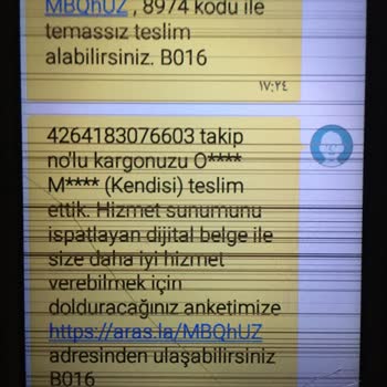 Aras Kargo Kargom Kayıp. Teslim Almadım