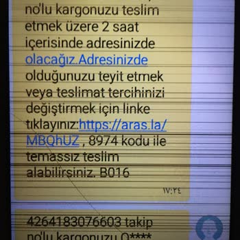 Aras Kargo Kargom Kayıp. Teslim Almadım