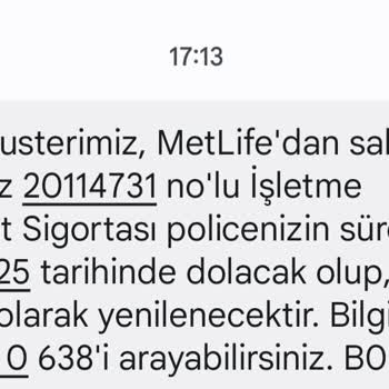 İsletme Kart Denizbank Metlife Sigorta Sorunu