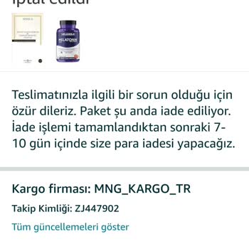 MNG Siparişimi Kendisi İptal Ediyor :)