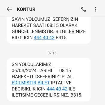 Kontur Seferin Başlamasına 1 Saat Kala Açıklamasız Bilet İptali