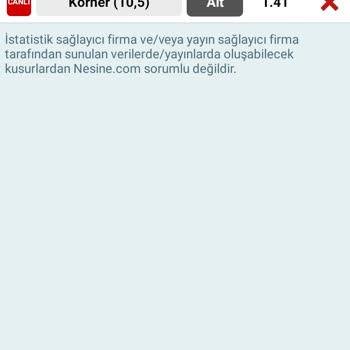 Nesine İddia Firması İstatistikleri Doğru Vermedi İçin Para Kaybettim