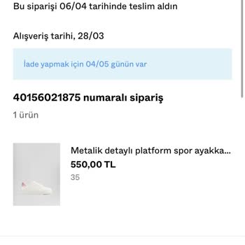 Bershka Ürünü Satıcıya Teslim Etmeden Ürünün Teslim Edildiğini Diyor