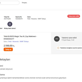 Tefal Çay Makinesi Arızası