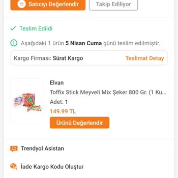 Elvan Gıda Elimde Yok Mal