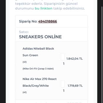Shopier Sneakersonline Kargomu Göndermiyor