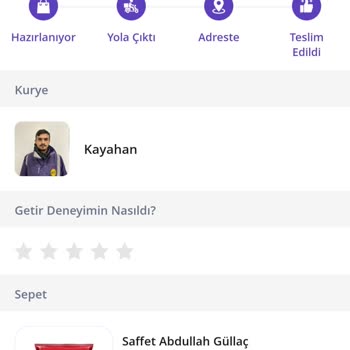 Getir Büyük İade Etmiyor