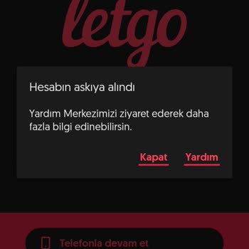 Letgo Hesabım Sebepsiz Askıya Alındı