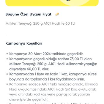 A101 Hadi Kampanyası İndirimi Hk.