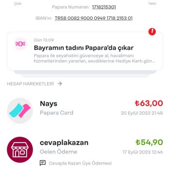 Cevapla Kazan Param Yatmadı Maalesef