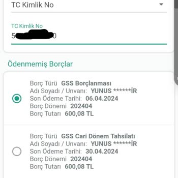 SGK GSS Prim Borcu Ödeme Muamması.
