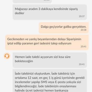 Trendyol Yemek Siparişim Teslim Edilmedi