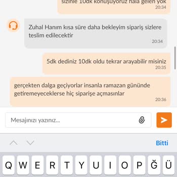 Trendyol Yemek Siparişim Teslim Edilmedi