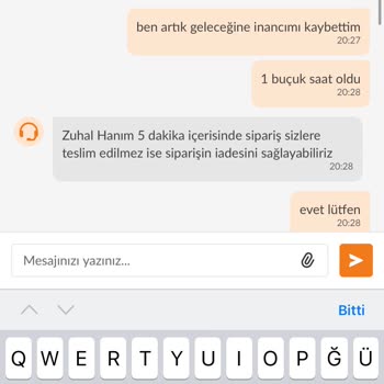 Trendyol Yemek Siparişim Teslim Edilmedi