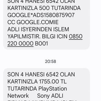 PlayStation Network İznim Dışında Kredi Kartı Çekmiş