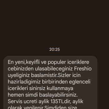 Freshio Fun Bu Uygulamaya Dikkat Şikayetçiyim