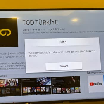 Samsung Smart TV Uygulama Yükleme Hatası