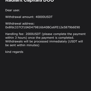 Radiant Capital Yatırım Kazancımı Alamıyorum: Hizmet Sorunları