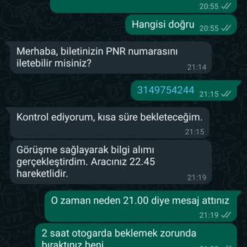 Kamil Koç Turizm Kendi Otobüslerinin Kaçta Hareket Edeceğini Bilmiyor.