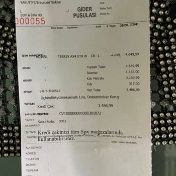 SPX Spor Ayakkabı İçin Değişim Veya Kredi Çeki Talebi