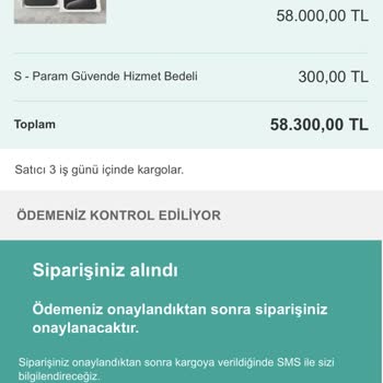 Sahibinden-gets.ticaretin.com Ürün Aldım Sipariş Onaylanmadı Paramın İadesini İstiyorum