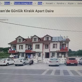 Sahibinden Villa Kategorisinde Günlük Kiralık Apart Daire İlanı