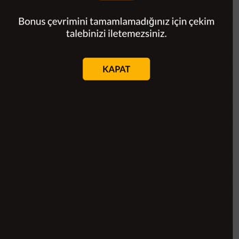 Casibom Bonus Çevrimini Tamamlamadığınız İçin Çekim Talebinizi İletemezsiniz